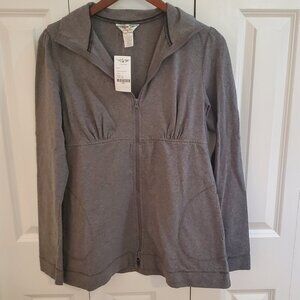 Hard tail gray hoodie zip up jacket large NWT